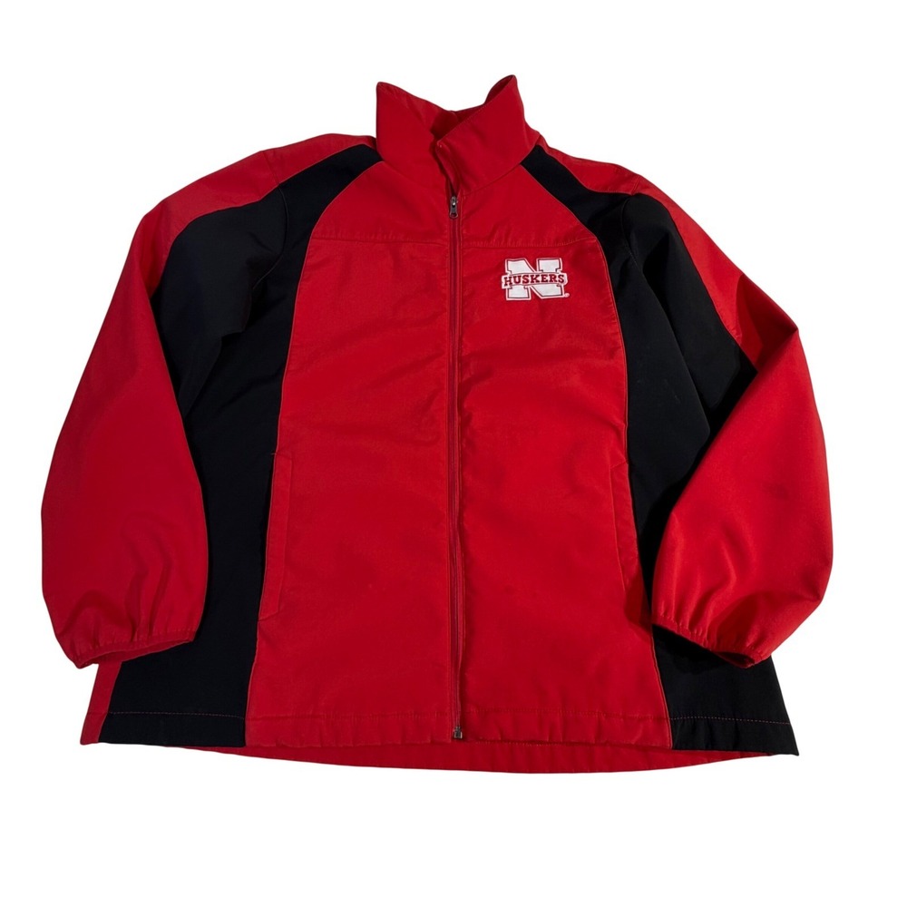 G-III Softshell Jacket XL Red/Black Nebraska Huskers READ